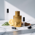 Decant de Tom Ford Costa Azzurra en 3, 5 y 10 ml junto a la botella original de Tom Ford