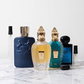 Pack Los 4 de Nicho: Parfums de Marly Layton, Xerjoff Naxos, Xerjoff Erba Pura y Lorenzo Pazzaglia Black Sea, con los tres atomizadores